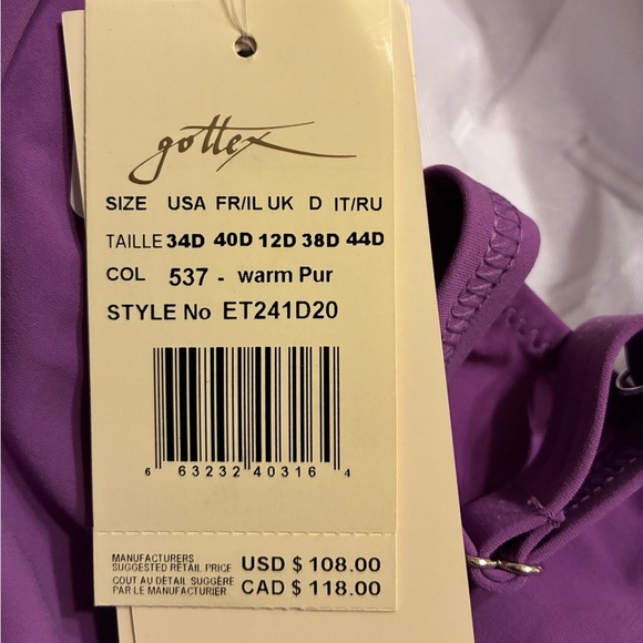 NWT Profile by Gottex Women's Standard Tutti Frutti D-Cup Twist Tankini Top 34D - Picture 5 of 10